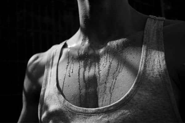 Toxins are released through the pores when you sweat.